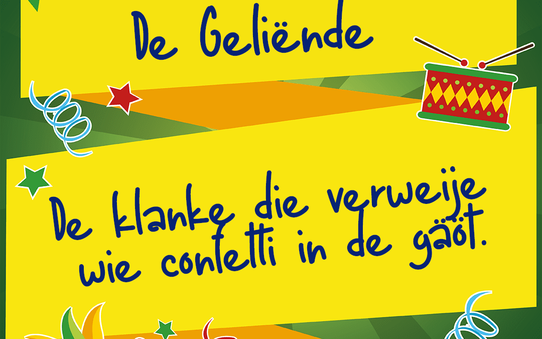 De klanke die verweije wie confetti in de gäöt.