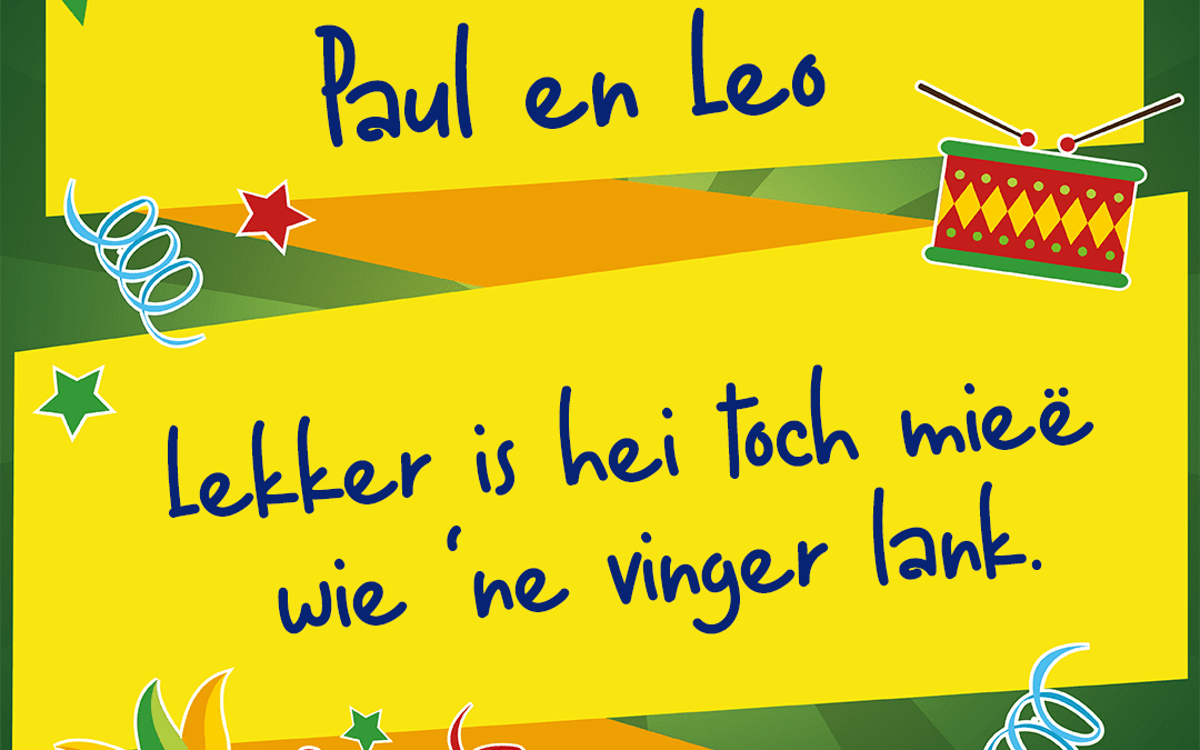 ”Lekker” is hei toch mieë wie ”‘ne vinger lank”,