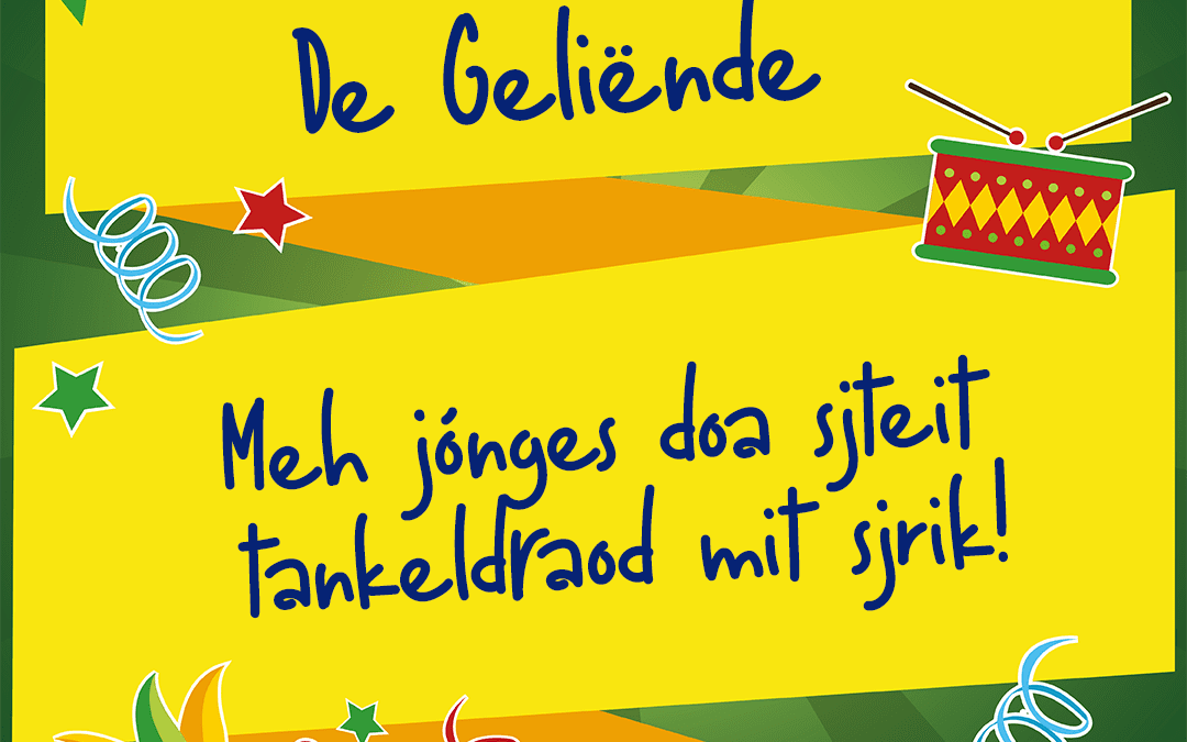 Meh jónges, doa sjteit tankeldraod mit sjrik!