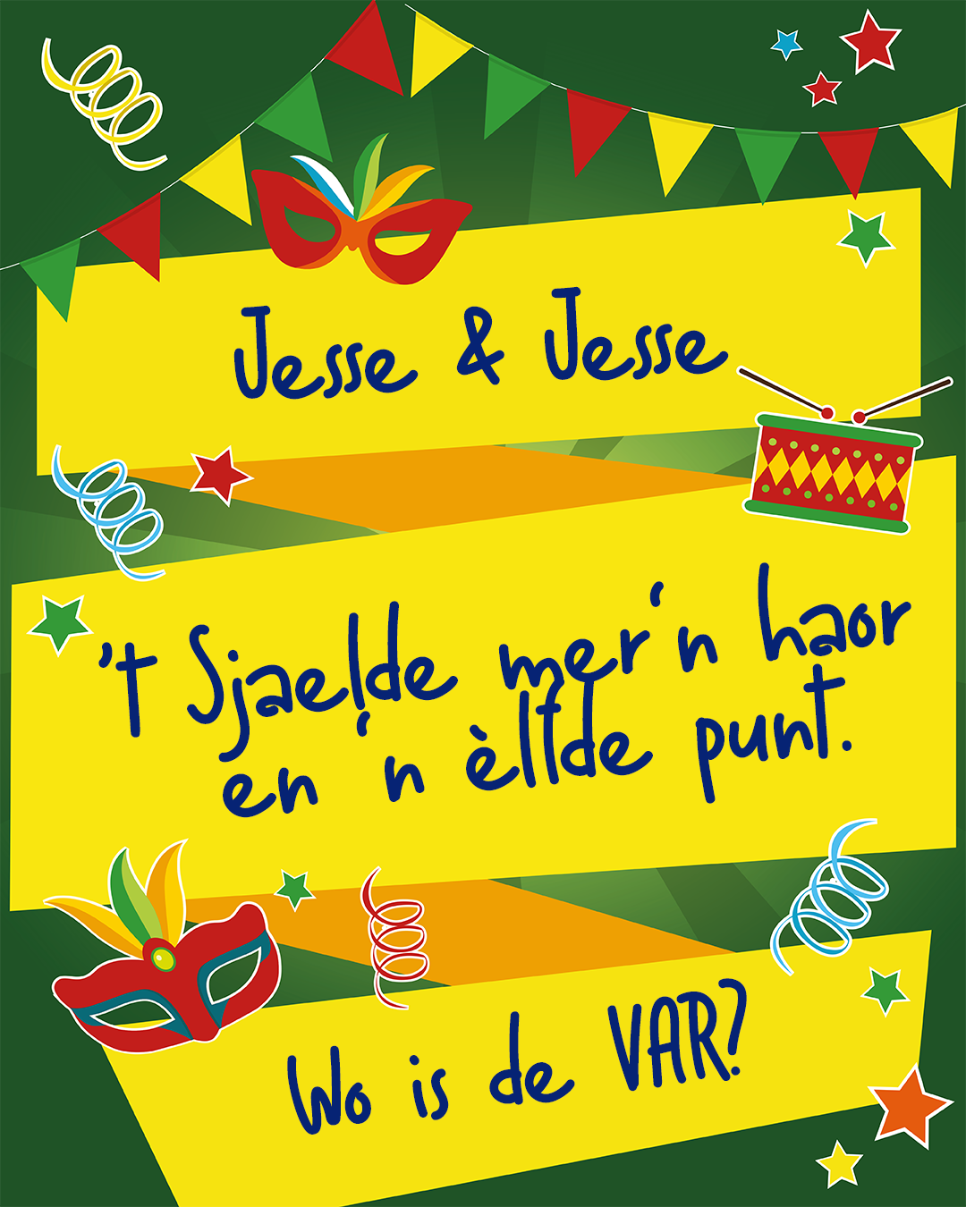 ’t Sjaelde mer‘n haor en ‘n èlfde punt.