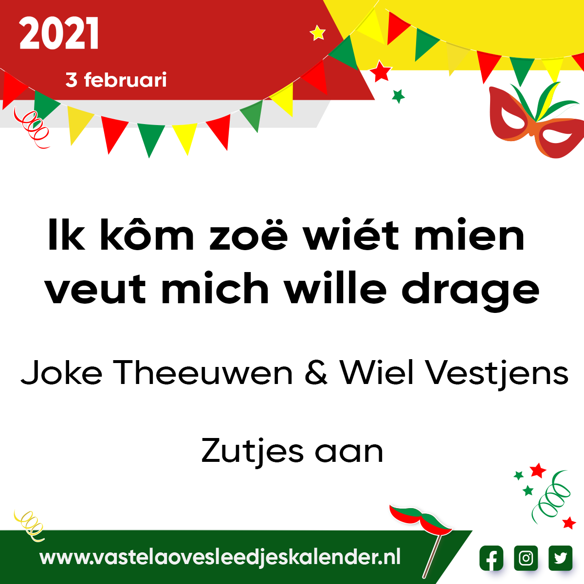 Ik kôm zoë wiét mien veut mich wille drage