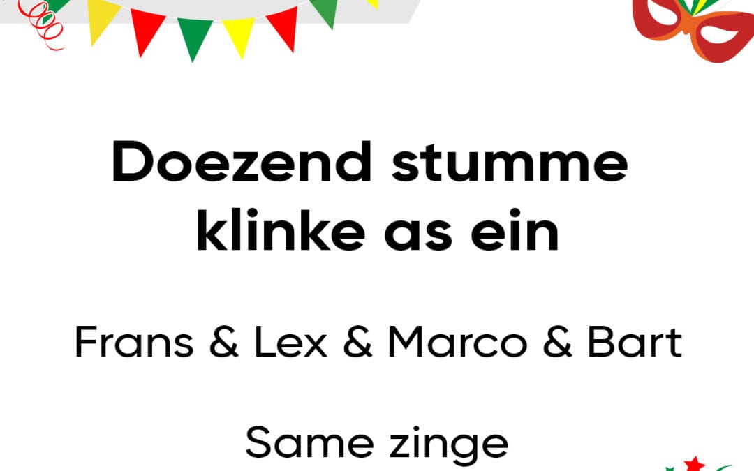 Doezend stumme klinke as ein