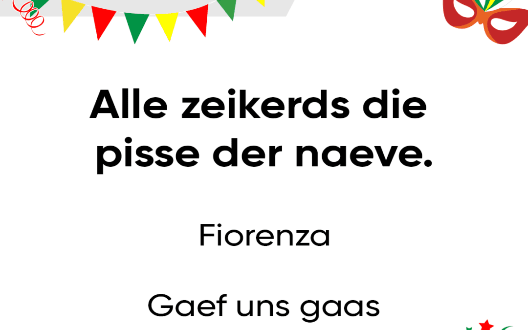 Alle zeikerds die pisse der naeve.