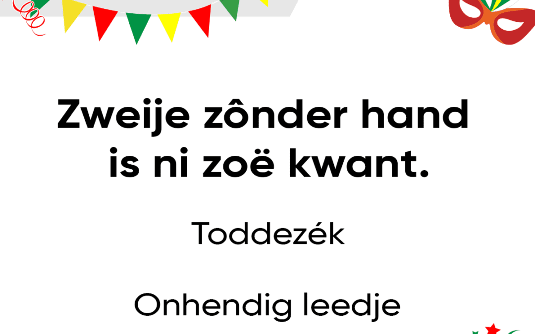 Zweije zônder hand is ni zoë kwant.