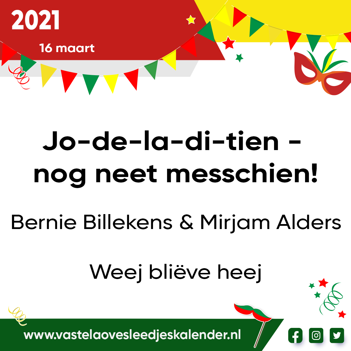 Jo-de-la-di-tien, nog neet messchien!