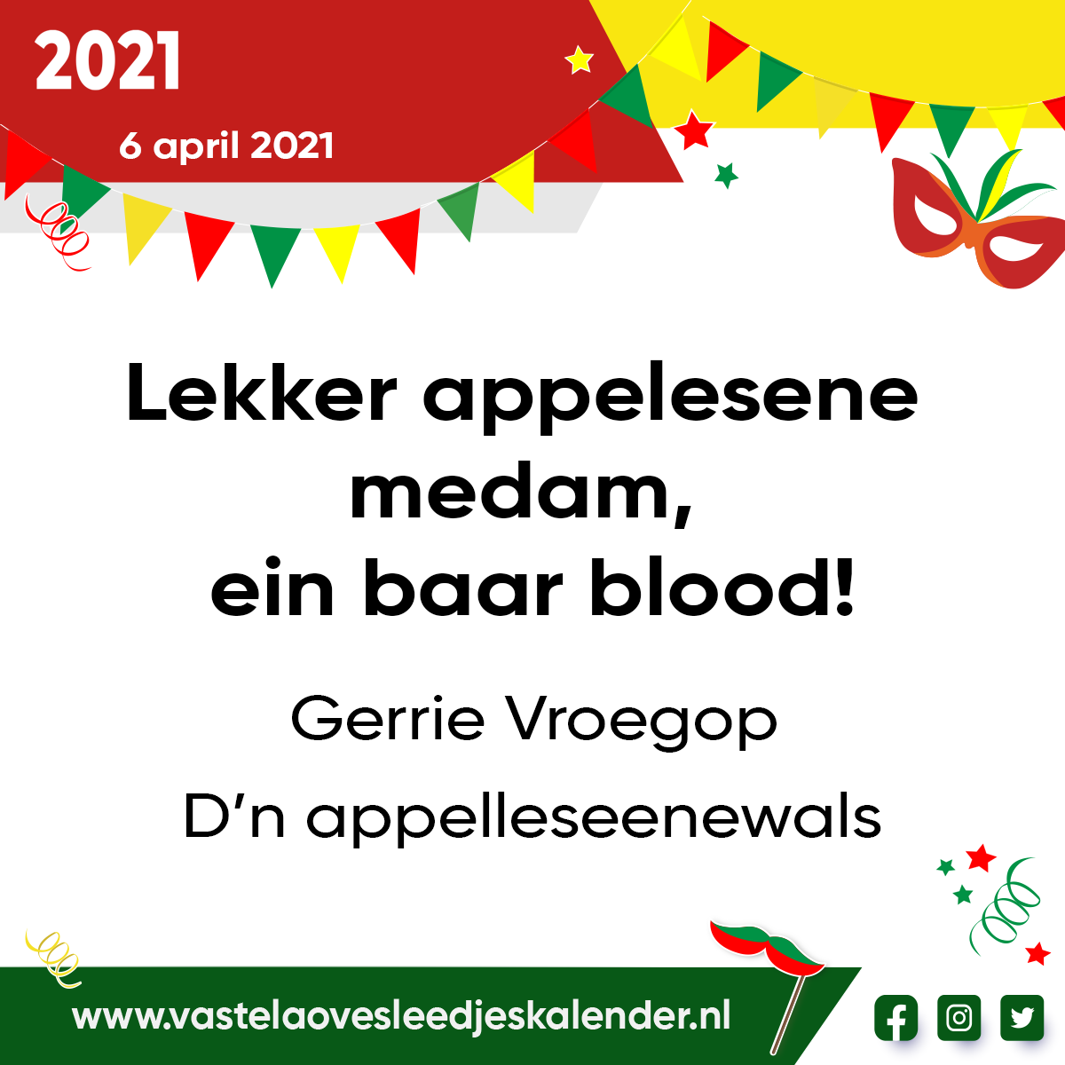 Lekker appelesene medam, ein baar blood!