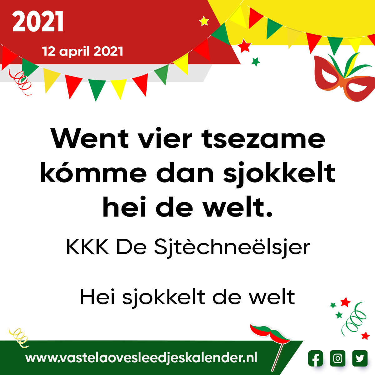 Went vier tsezame kÃ³mme dan sjokkelt hei de welt.