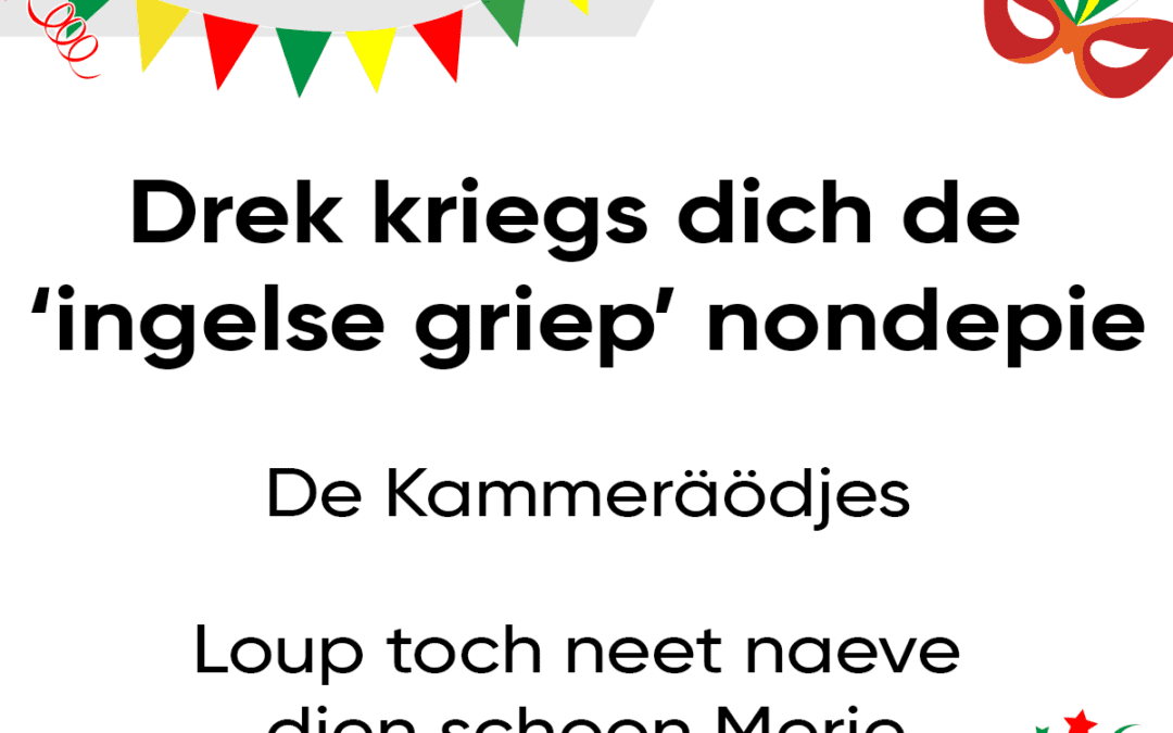Drek kriegs dich de ‘ingelse griep’ nondepie