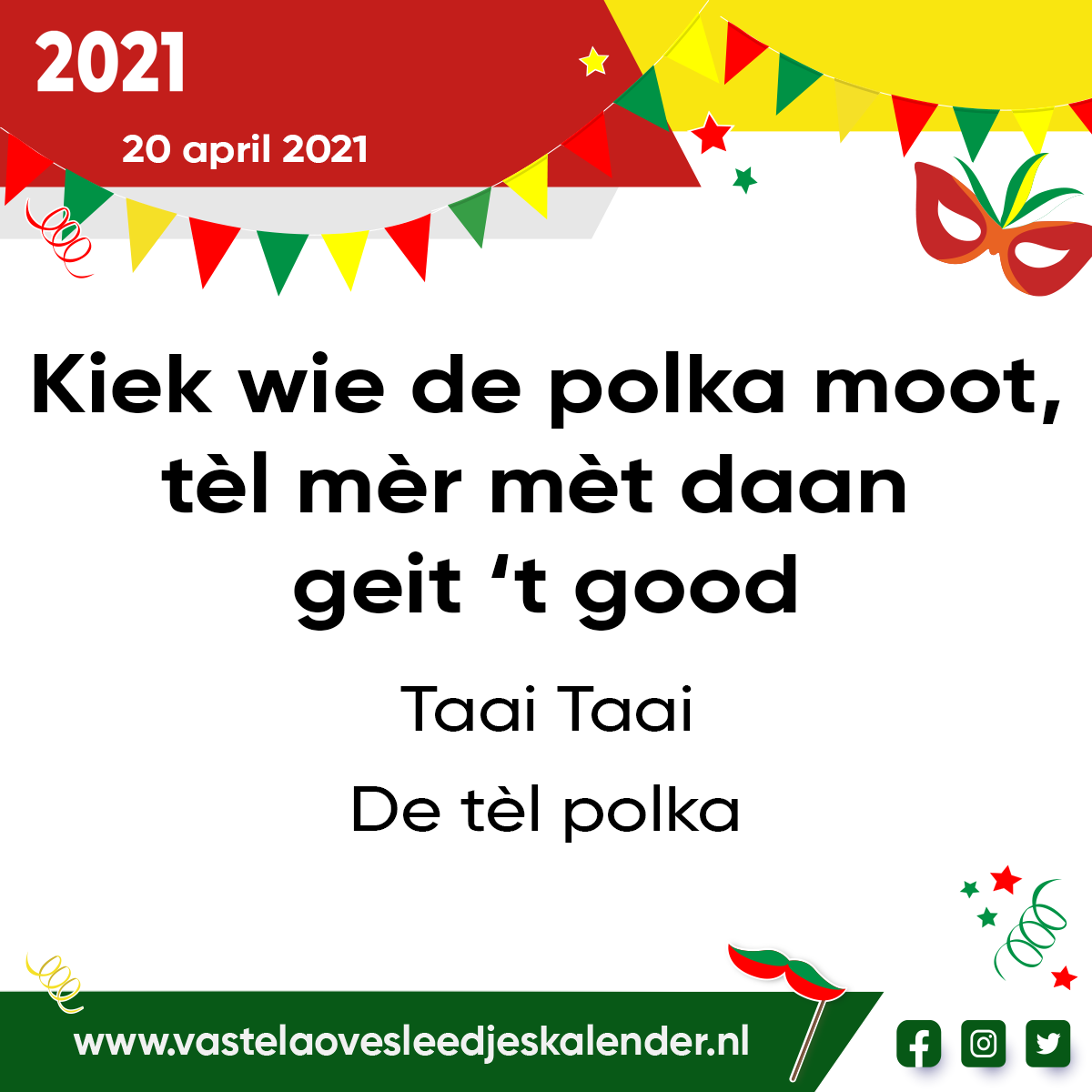 Kiek wie de polka moot, tÃ¨l mÃ¨r mÃ¨t daan geit ’t good