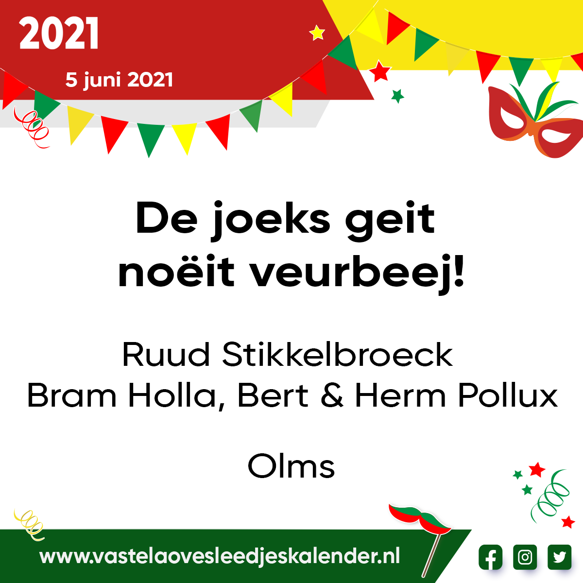 De joeks geit noÃ«it veurbeej!