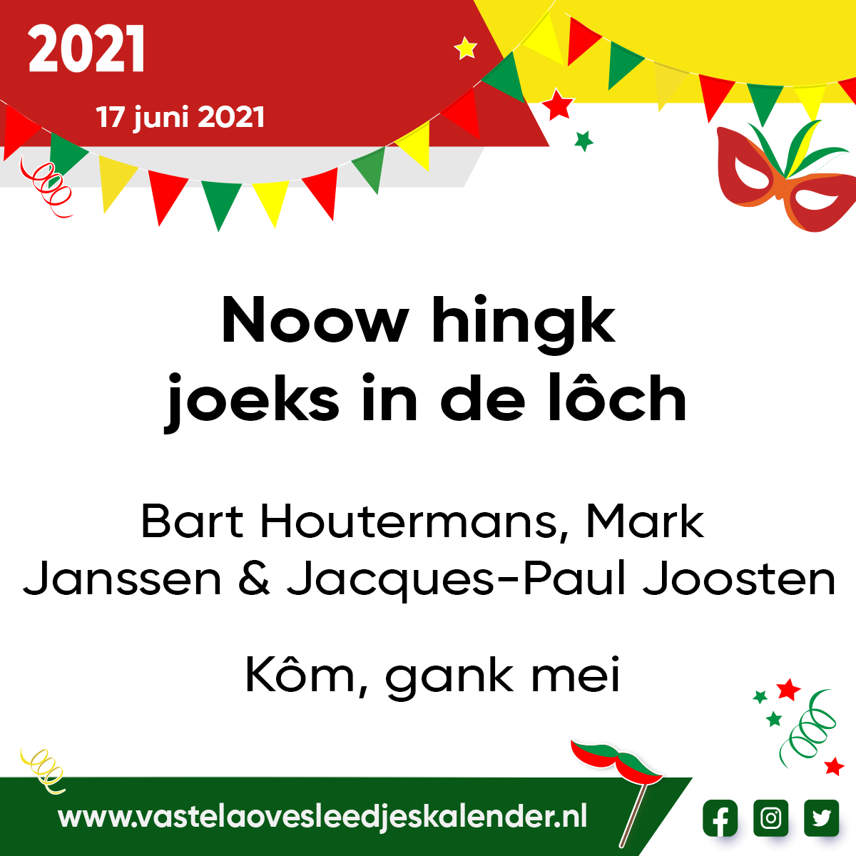 Noow hingk joeks in de lôch