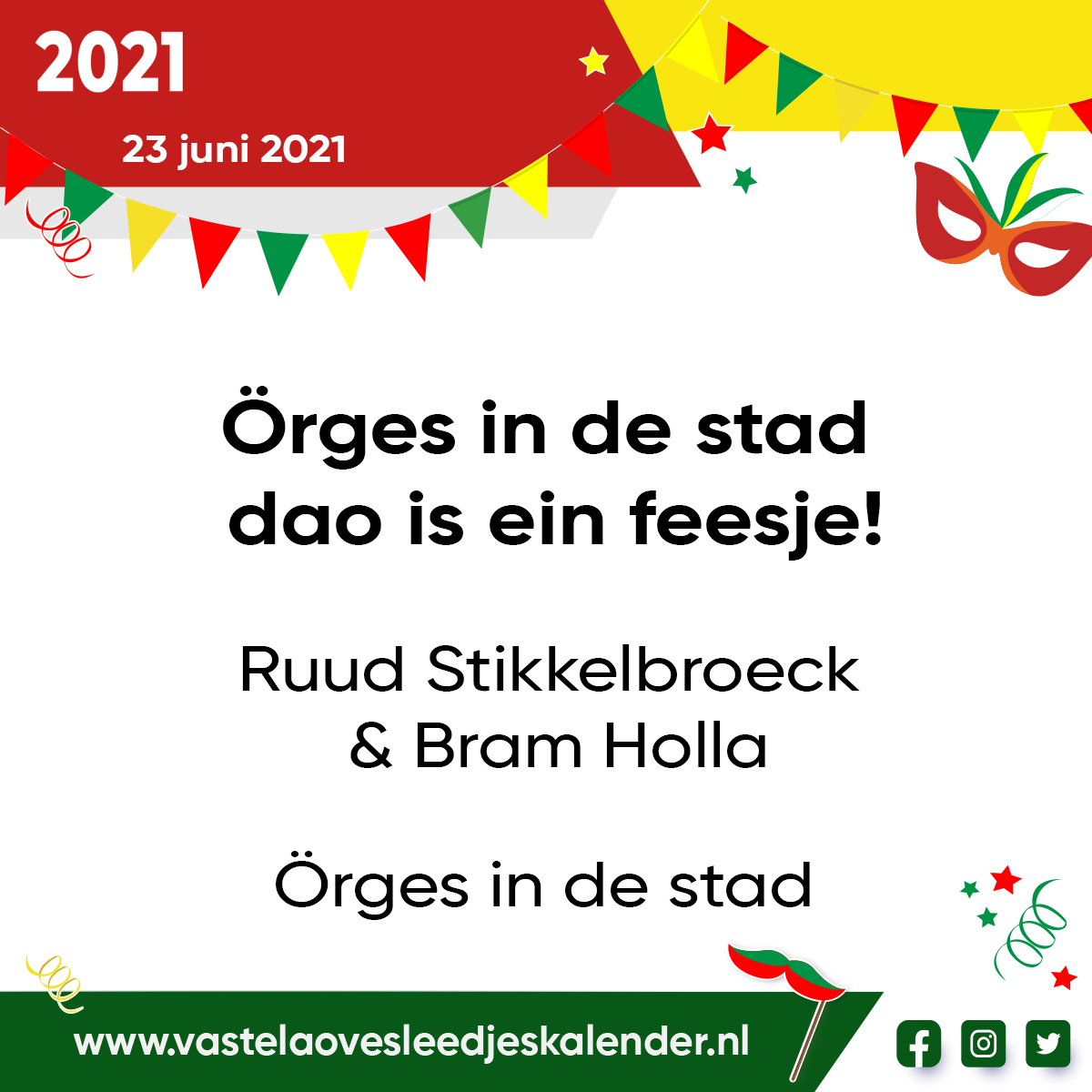 Örges in de stad dao is ein feesje!