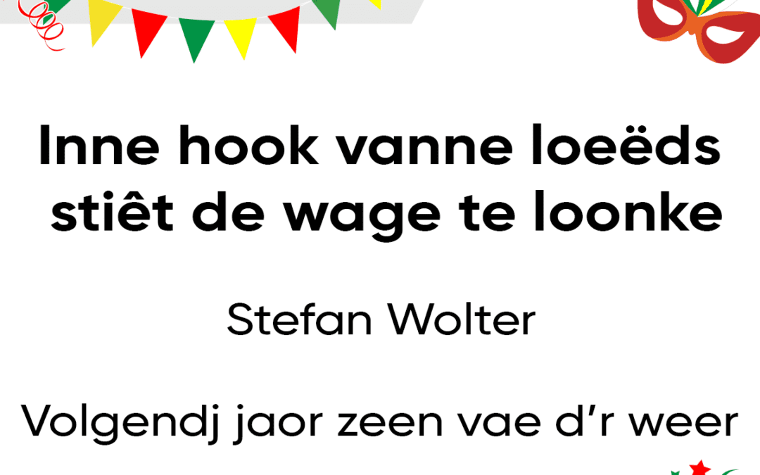 Inne hook vanne loeÃ«ds stiÃªt de wage te loonke.