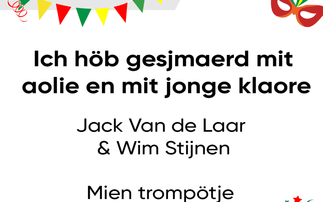 Ich hÃ¶b gesjmaerd mit aolie en mit jonge klaore.