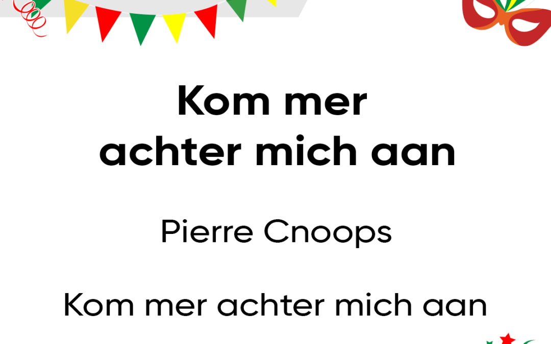 Kom mer achter mich aan