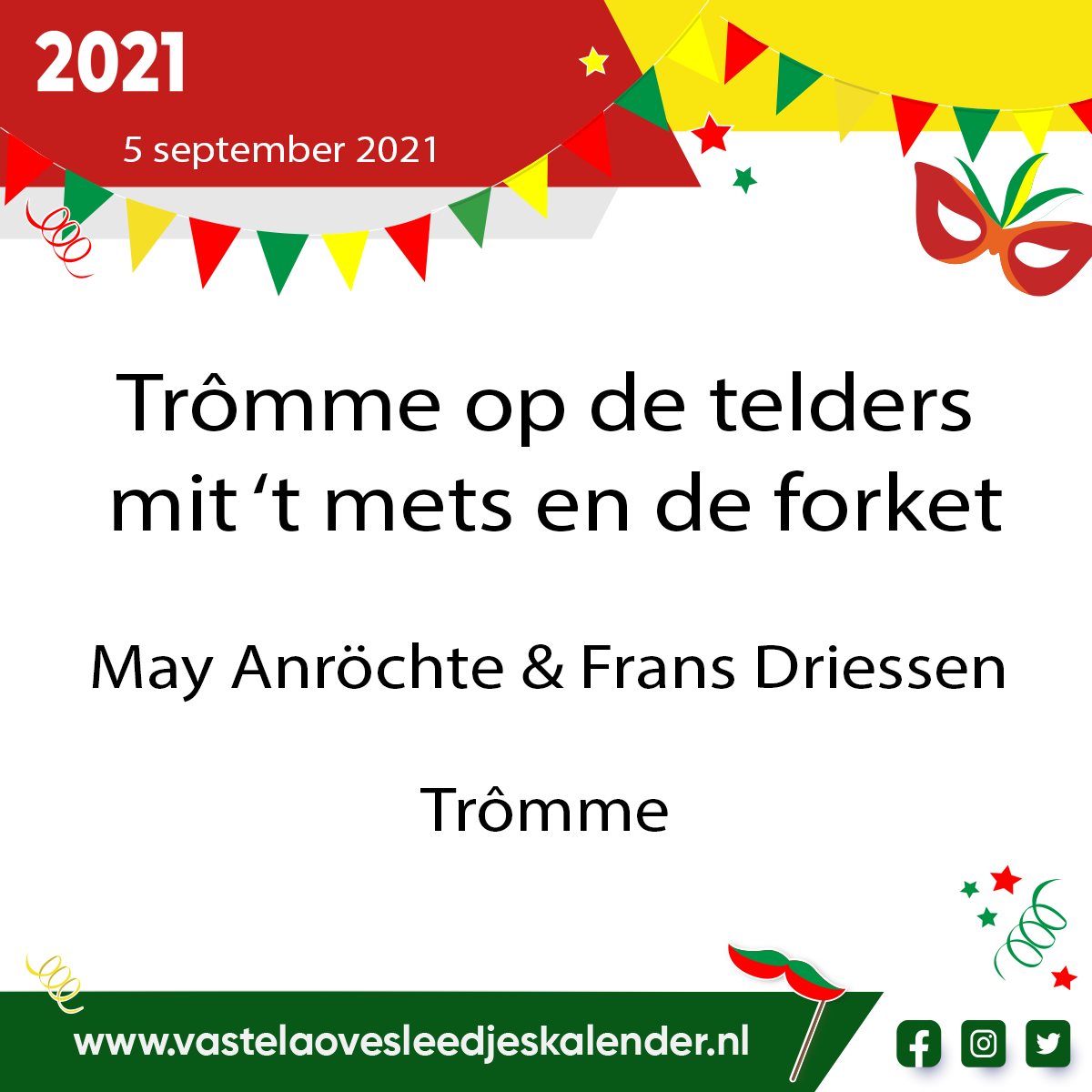 TrÃ´mme op de telders mit ’t mets en de forket