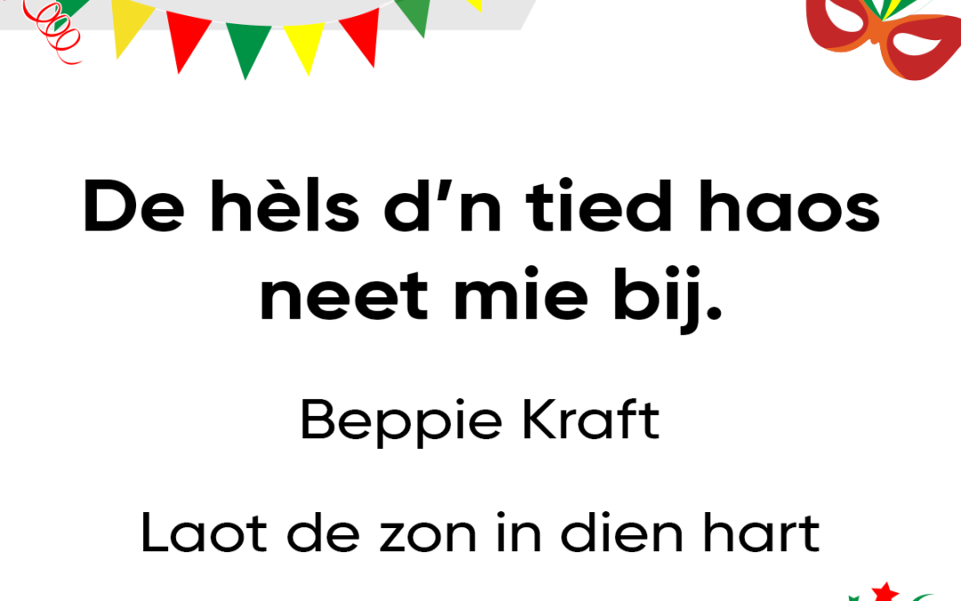 De hÃ¨ls d’n tied haos neet mie bij.