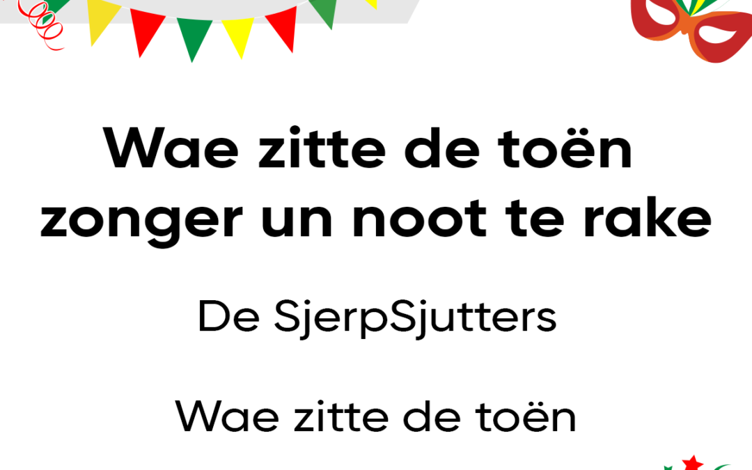 Wae zitte de toÃ«n zonger un noot te rake.