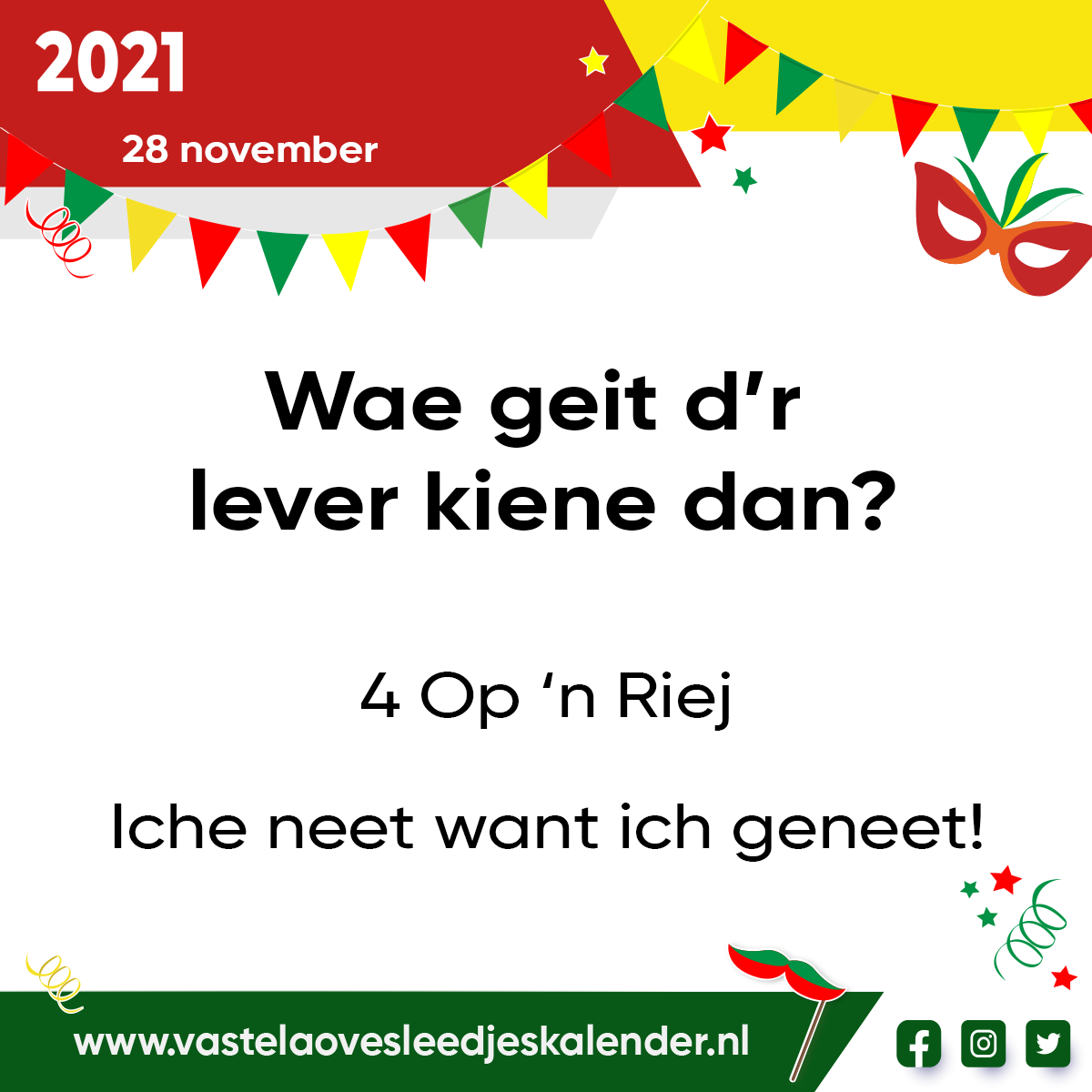 Wae geit dâ€™r lever kiene dan?