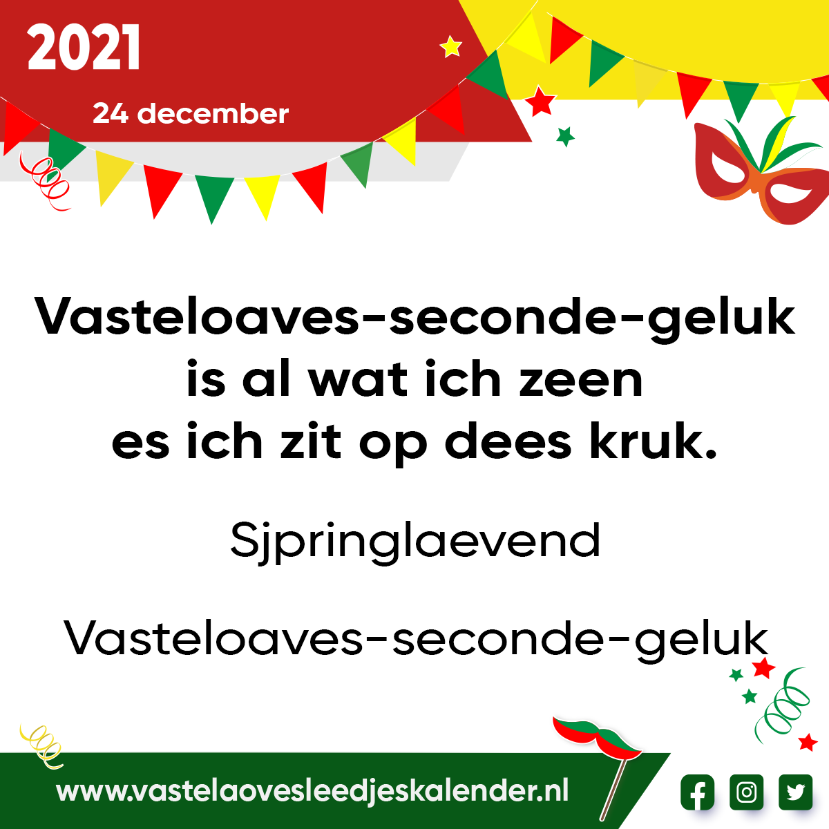 Vasteloaves-seconde-geluk is al wat ich zeen es ich zit op dees kruk.