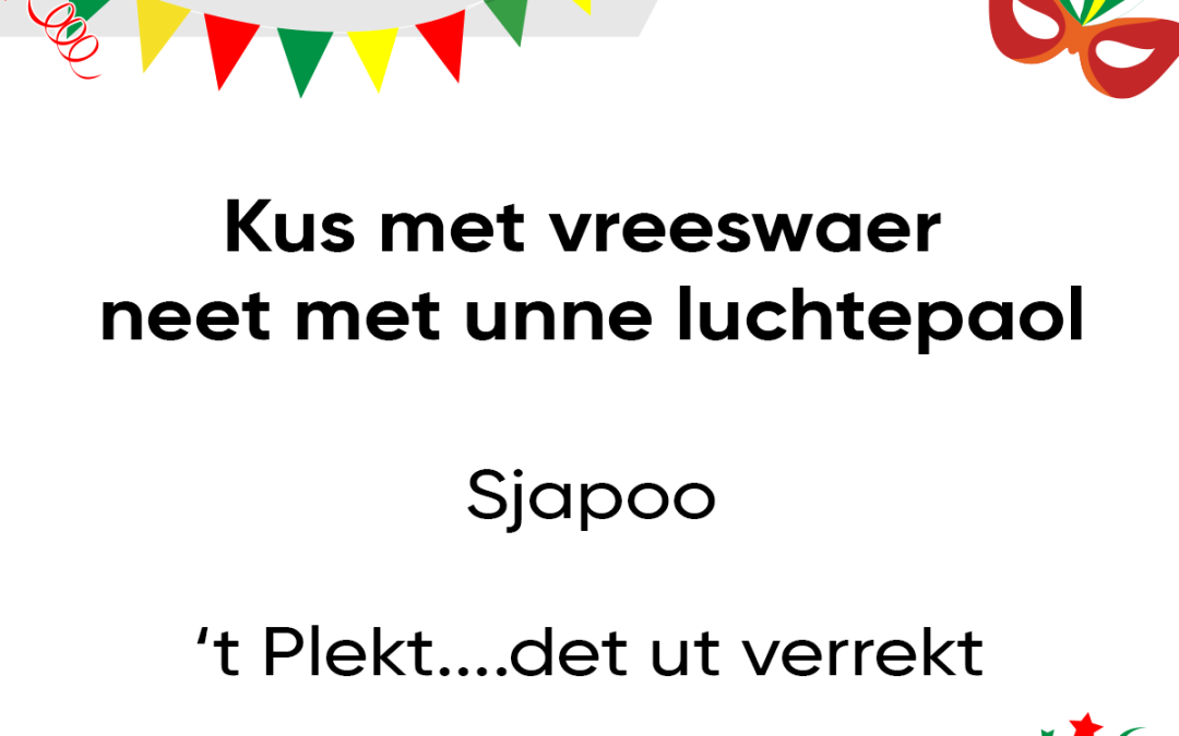 Kus met vreeswaer neet met unne luchtepaol