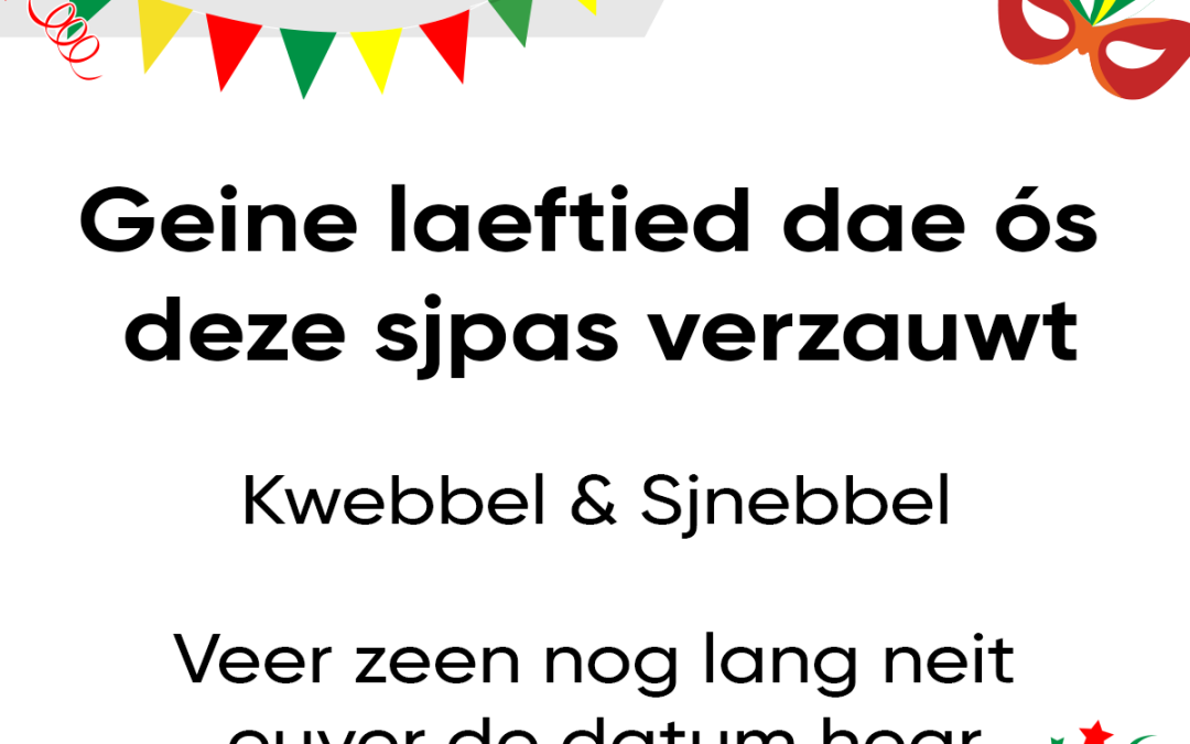 Geine laeftied dae ós deze sjpas verzauwt