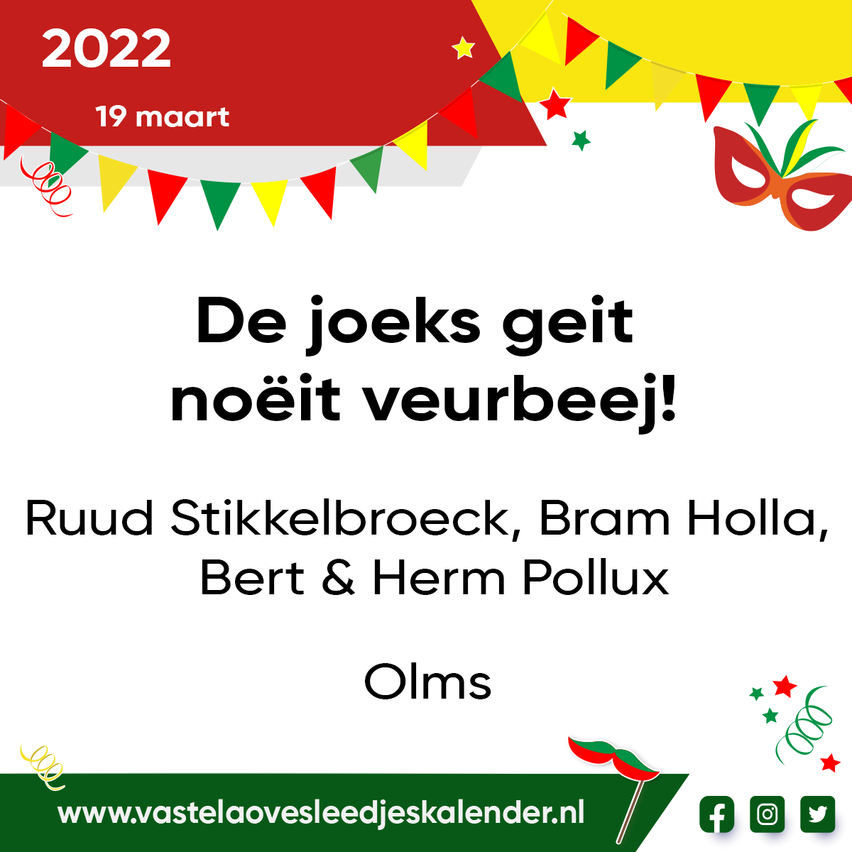 De joeks geit noëit veurbeej!