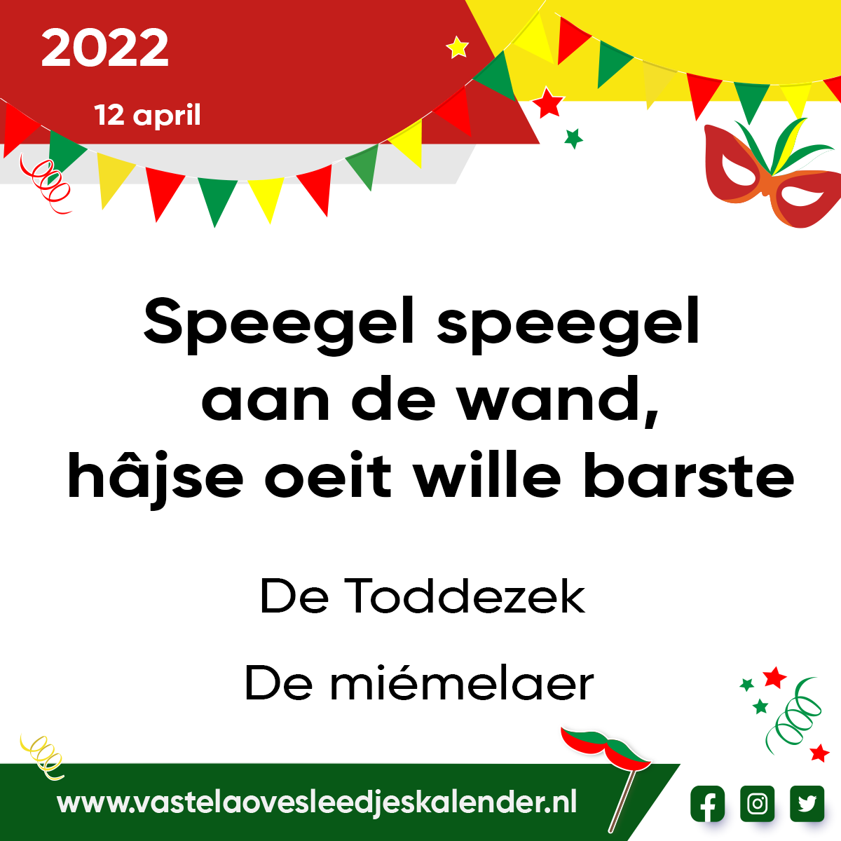 Speegel speegel aan de wand, hâjse oeit wille barste