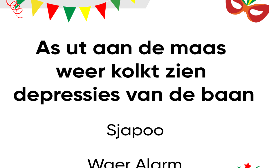 As ut aan de maas weer kolkt zien depressies van de baan