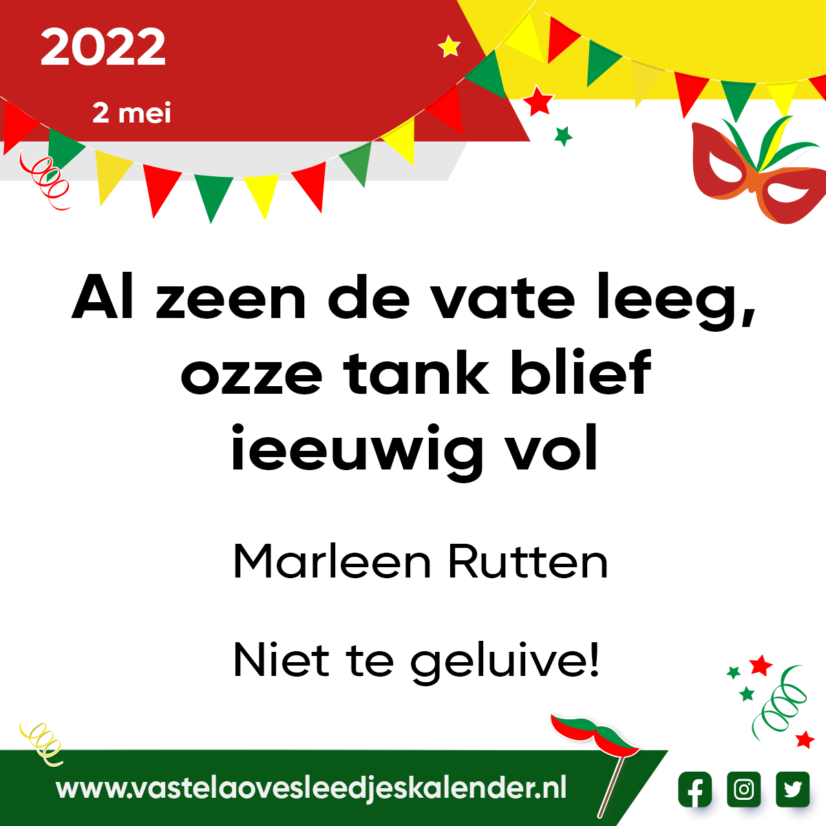 Al zeen de vate leeg, ozze tank blief ieeuwig vol