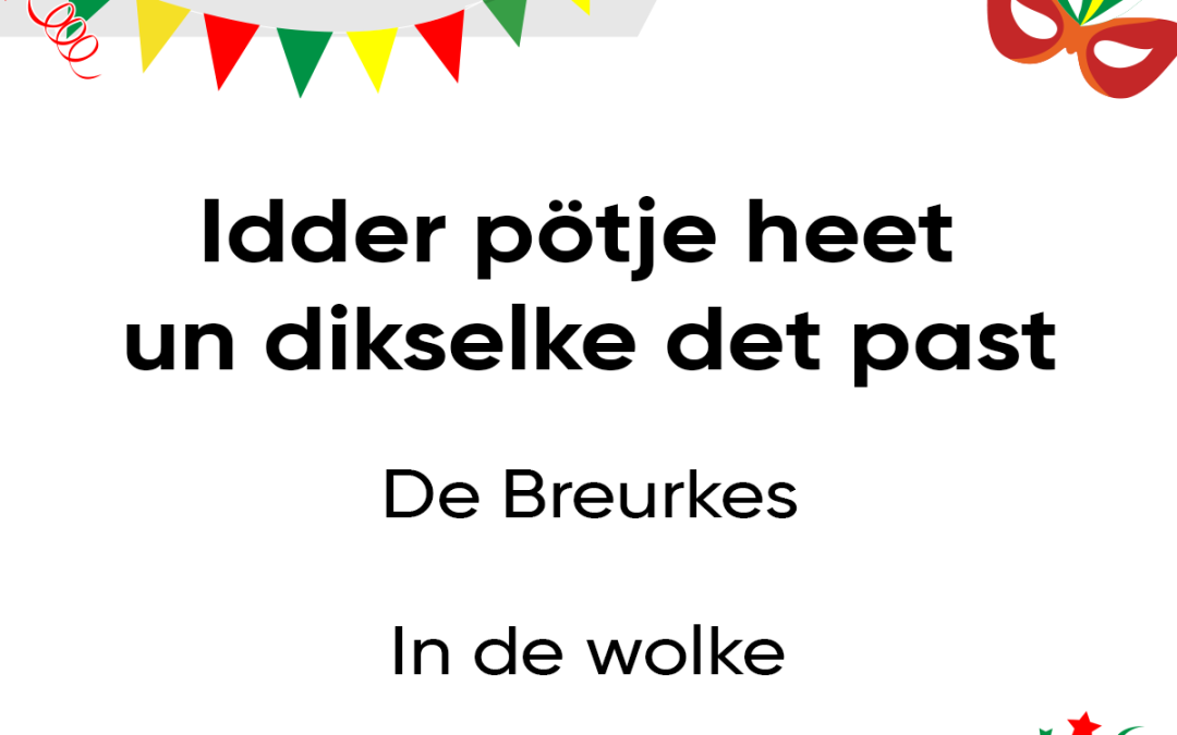 Idder pötje heet un dikselke det past