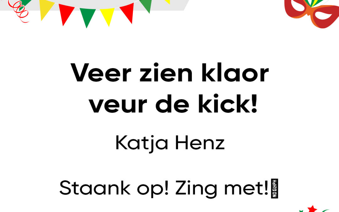 Veer zien klaor veur de kick!