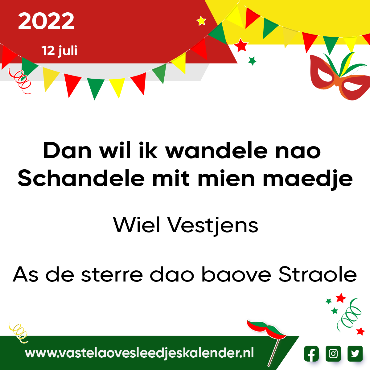 Dan wil ik wandele nao Schandele mit mien maedje