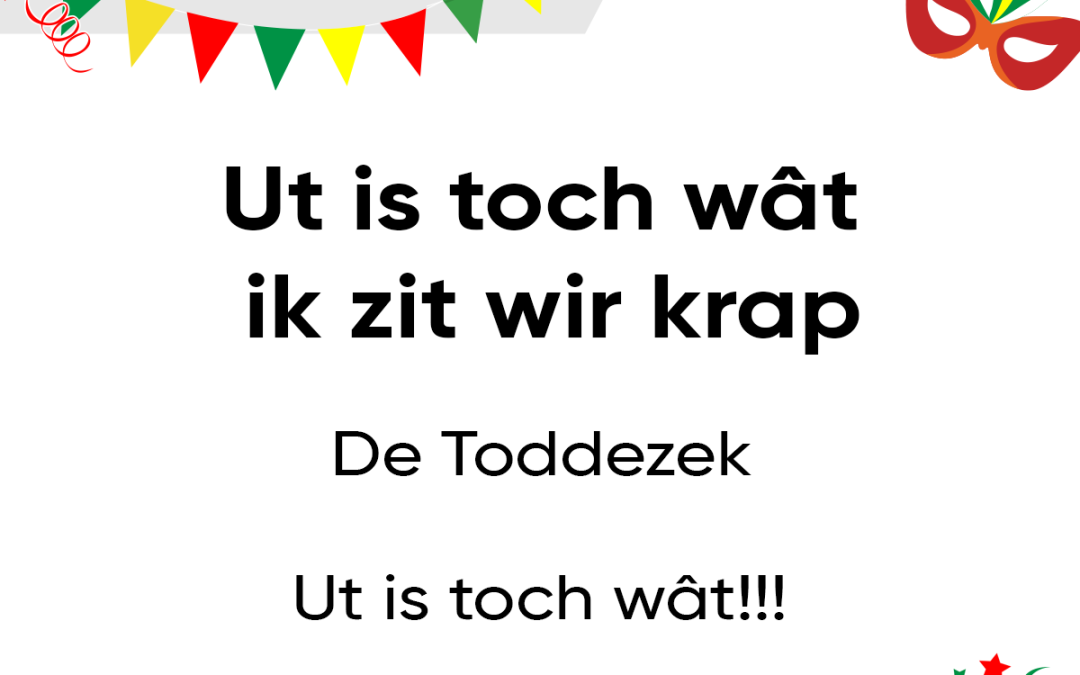 Ut is toch wât, ik zit wir krap