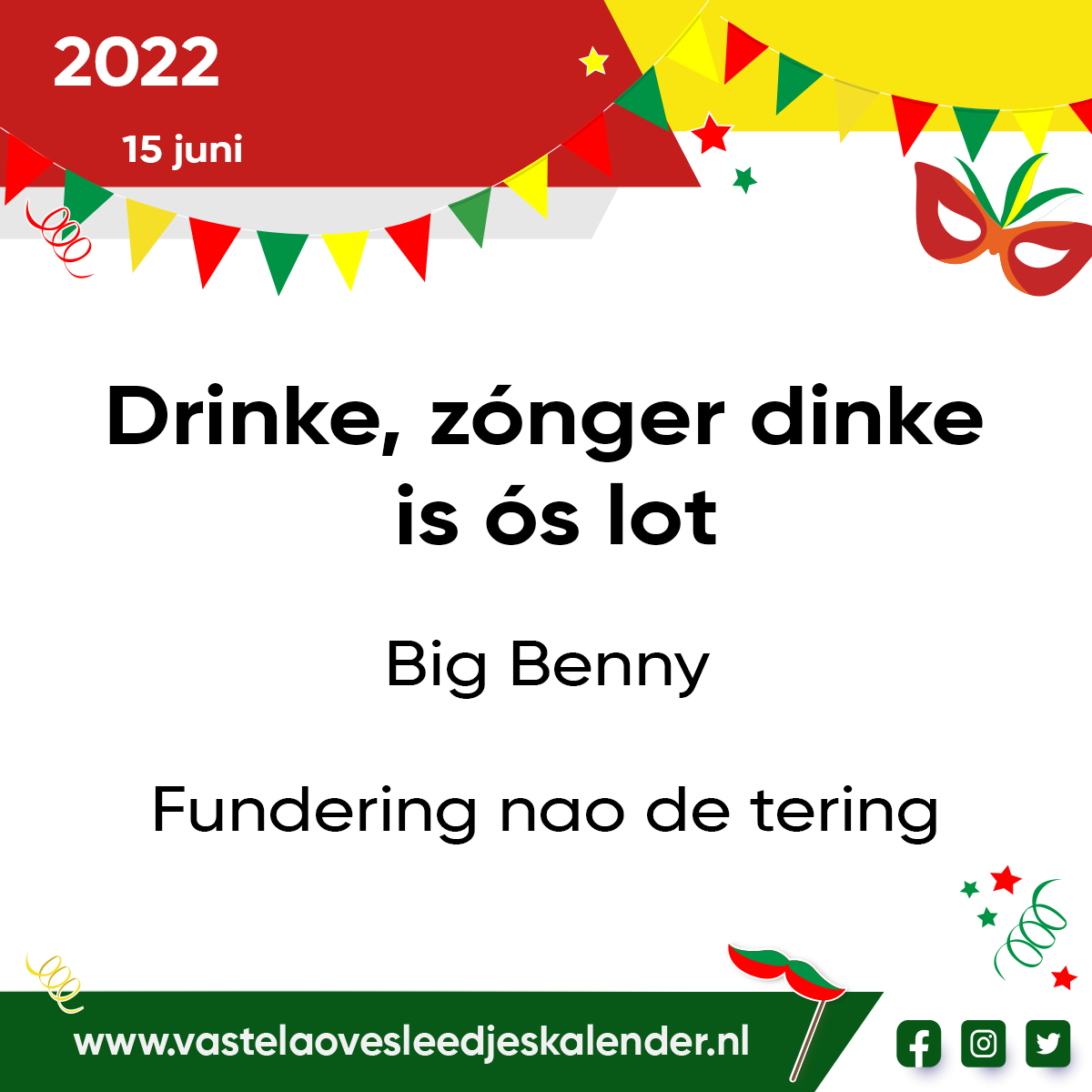 Drinke, zónger dinke is ós lot