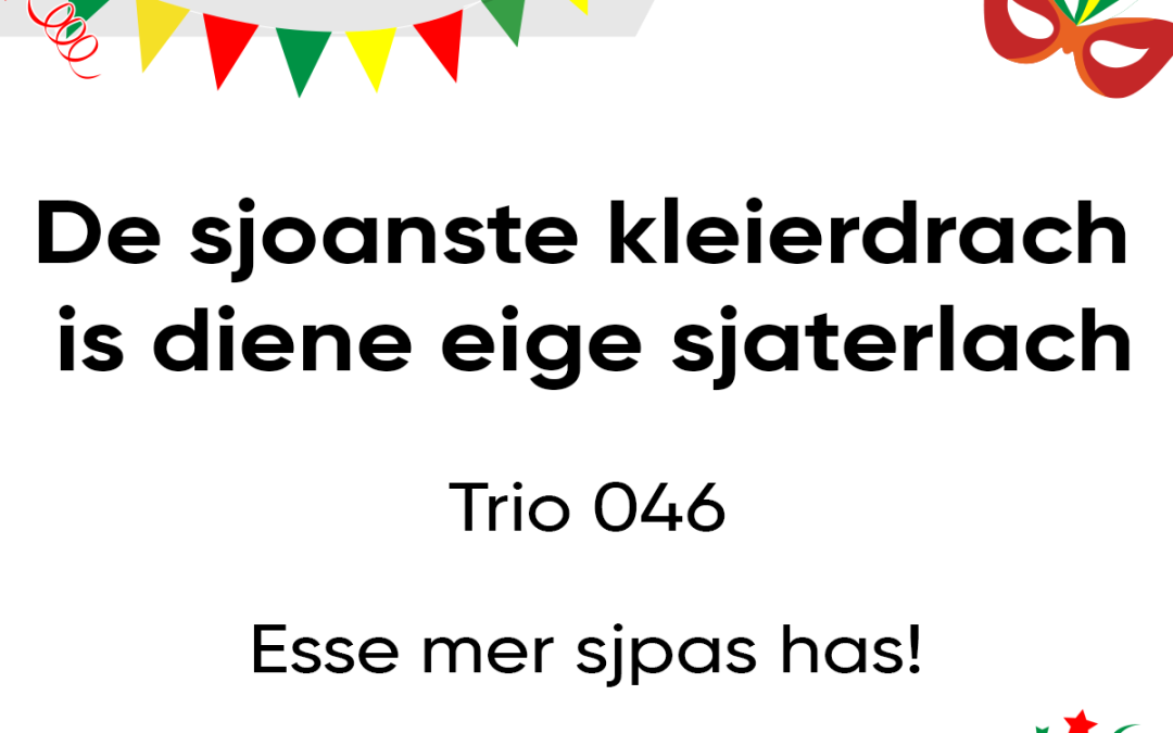 De sjoanste kleierdrach is diene eige sjaterlach