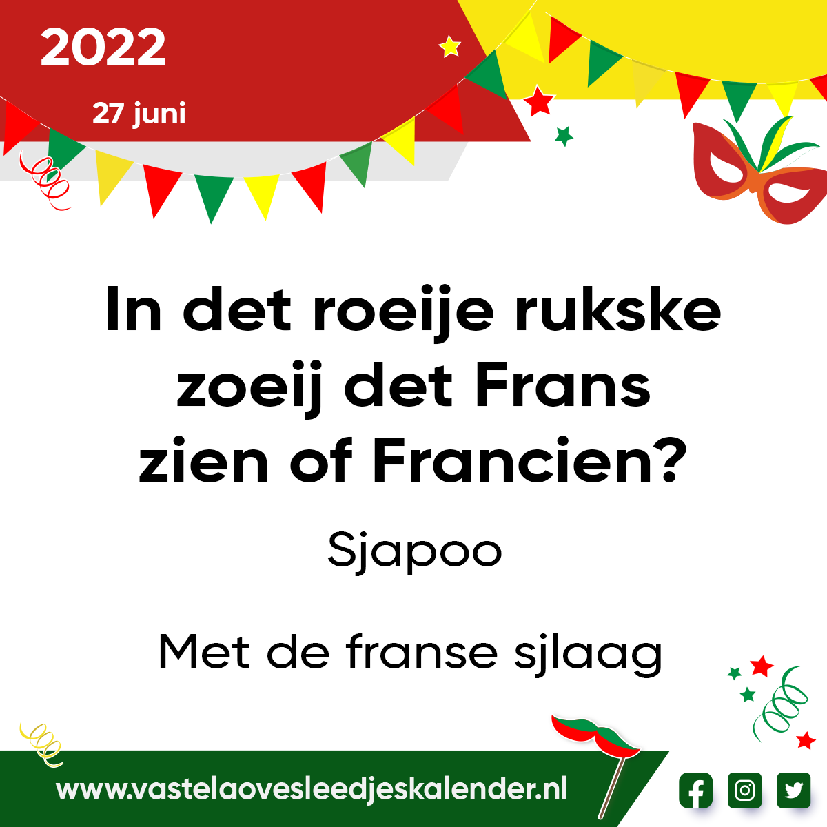 In det roeije rukske zoeij det Frans zien of Francien?