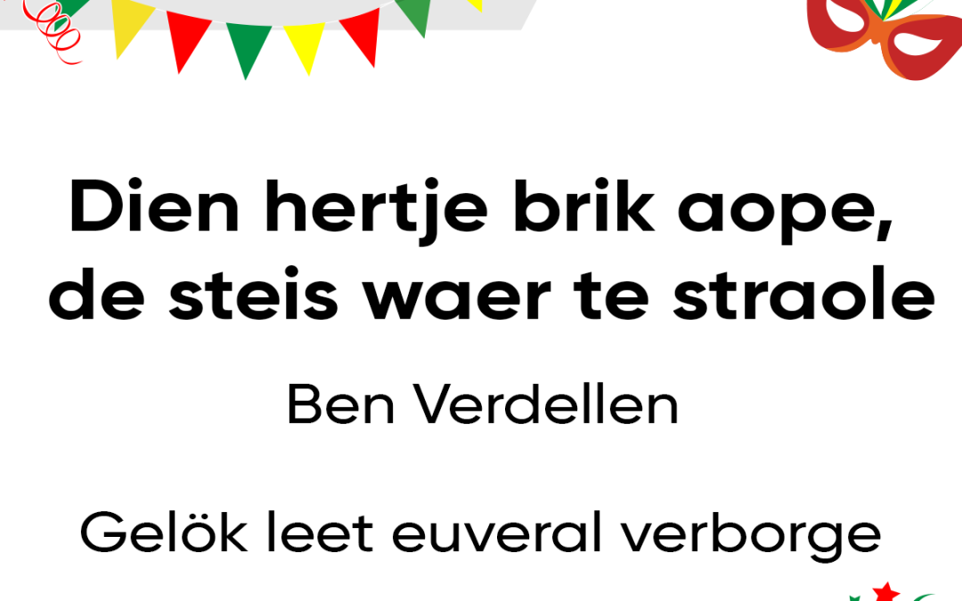 Dien hertje brik aope, de steis waer te straole