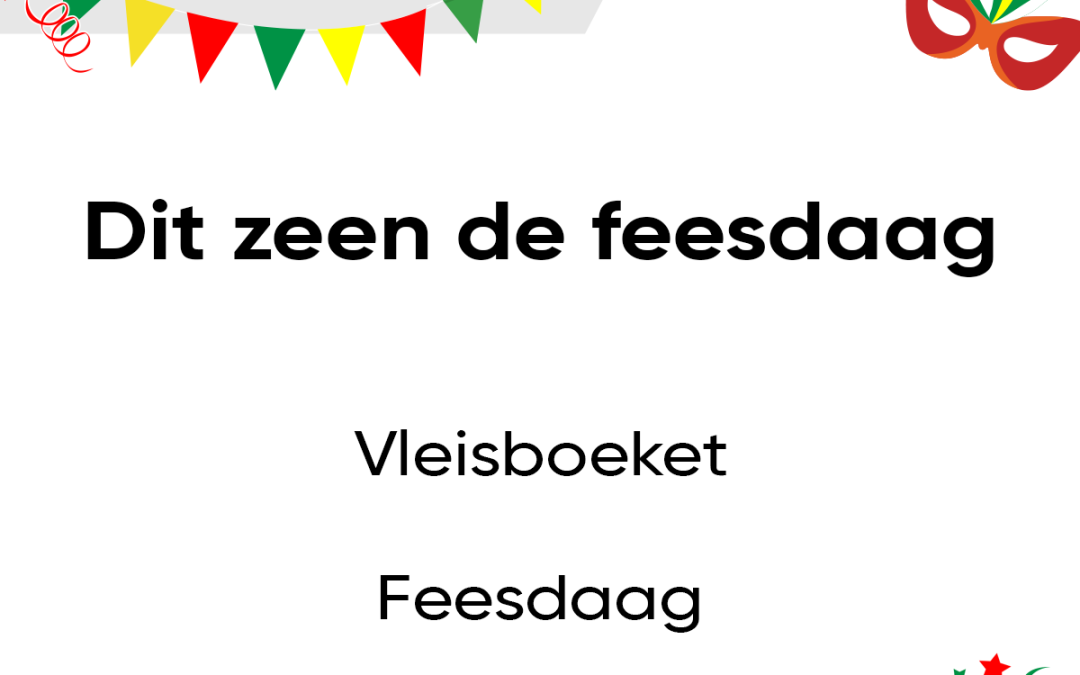 Dit zeen de feesdaag!