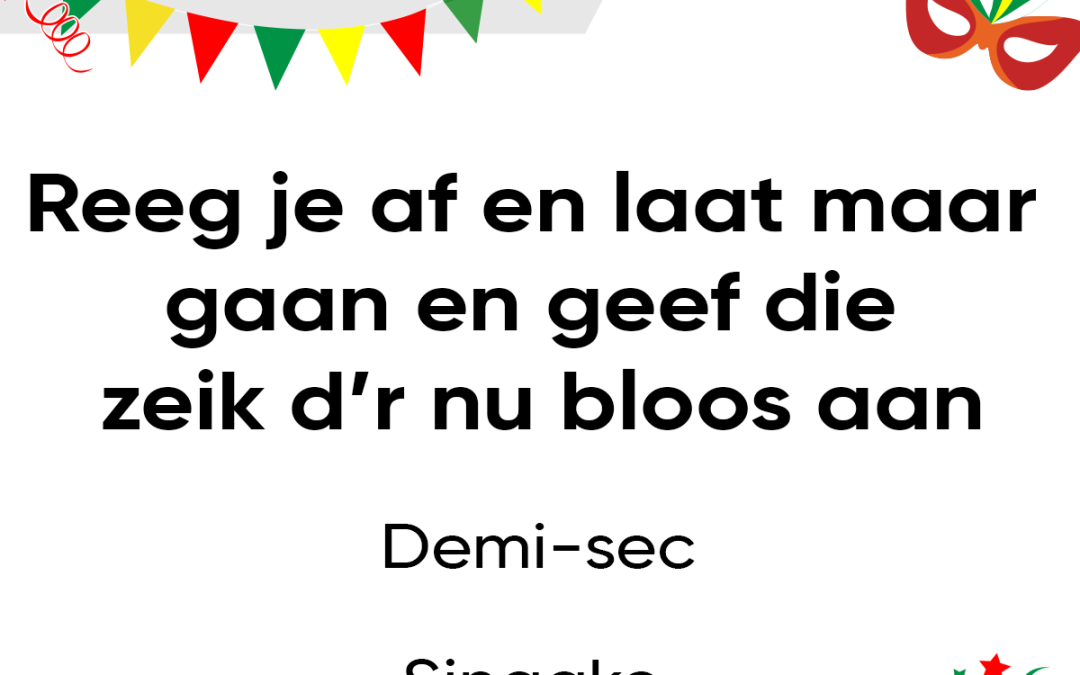 Reeg je af en laat maar gaan en geef die zeik d’r nu bloos aan