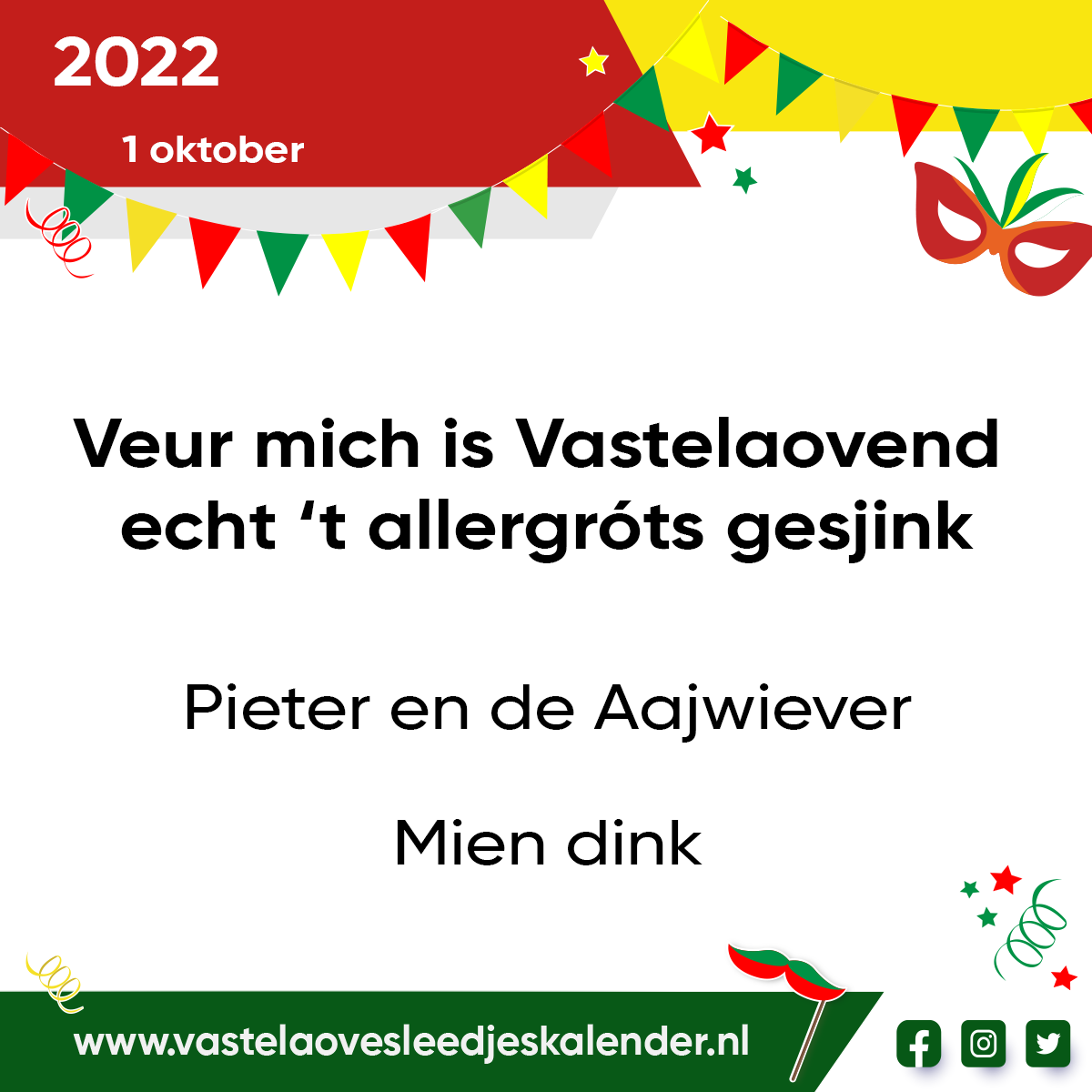 Veur mich is Vastelaovend echt ’t allergróts gesjink