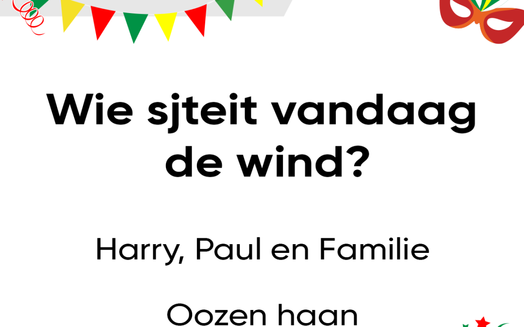 Wie sjteit vandaag de wind?