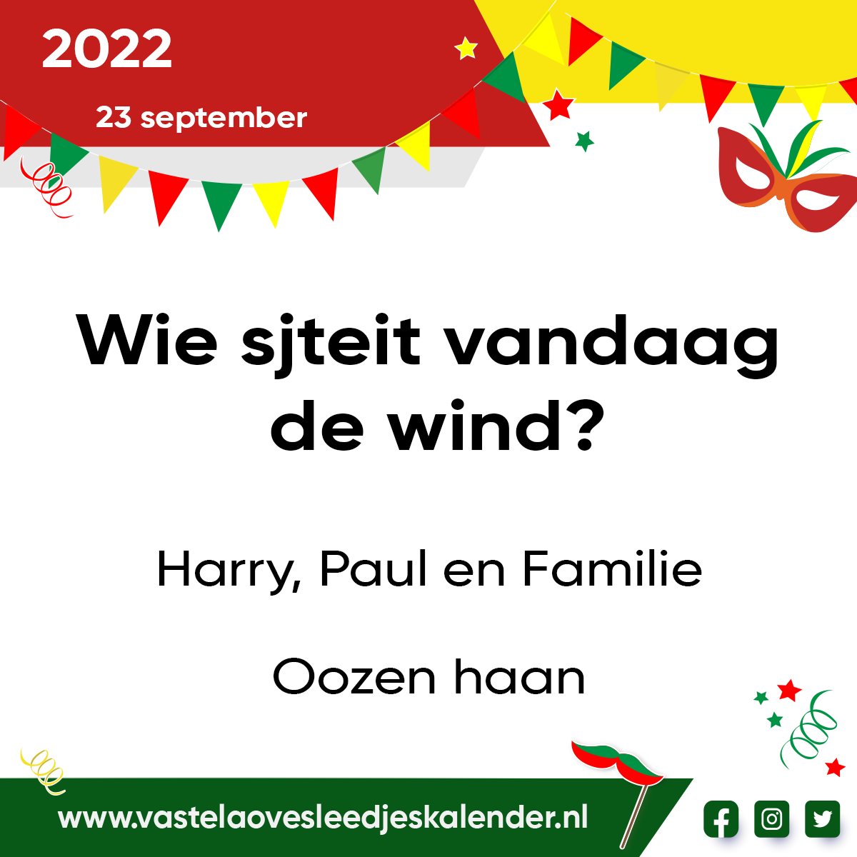 Wie sjteit vandaag de wind?