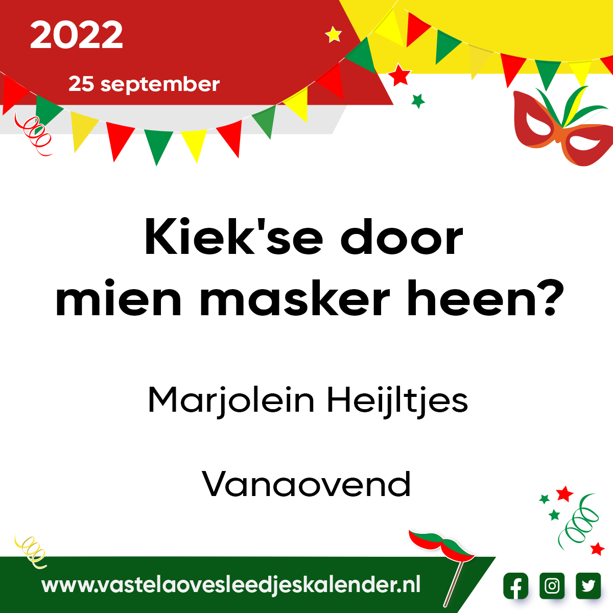 Kiek’se door mien masker heen?