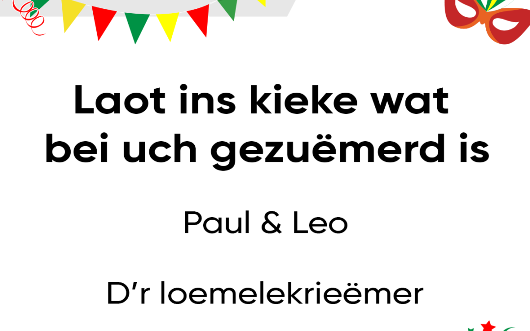 Laot ins kieke wat bei uch gezuëmerd is