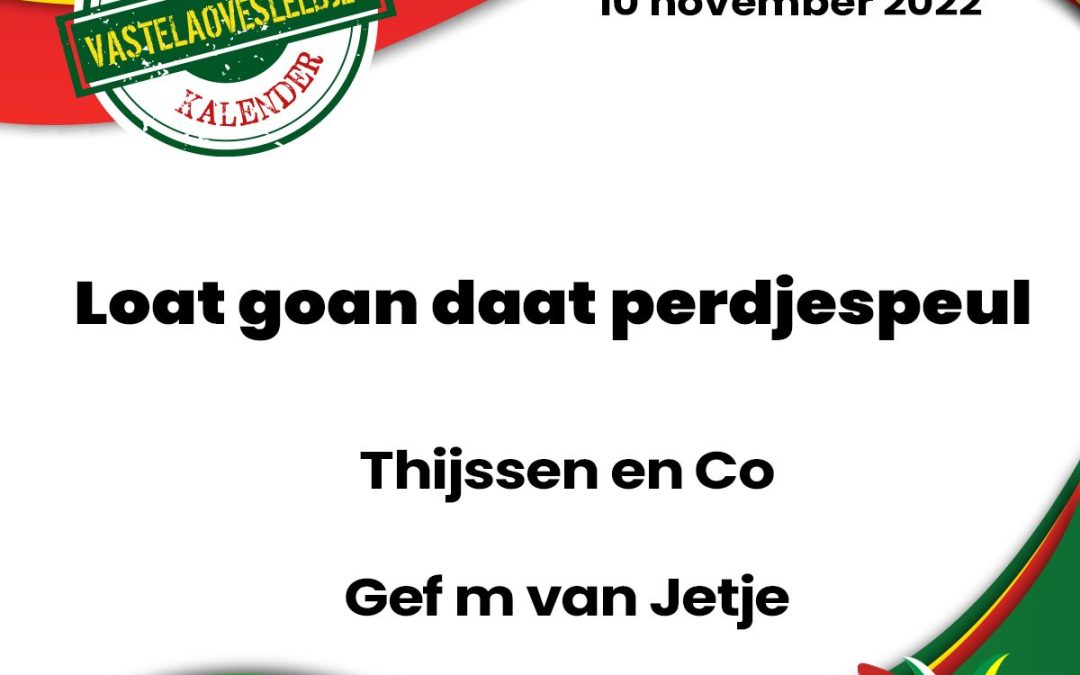 Loat goan daat perdjespeul