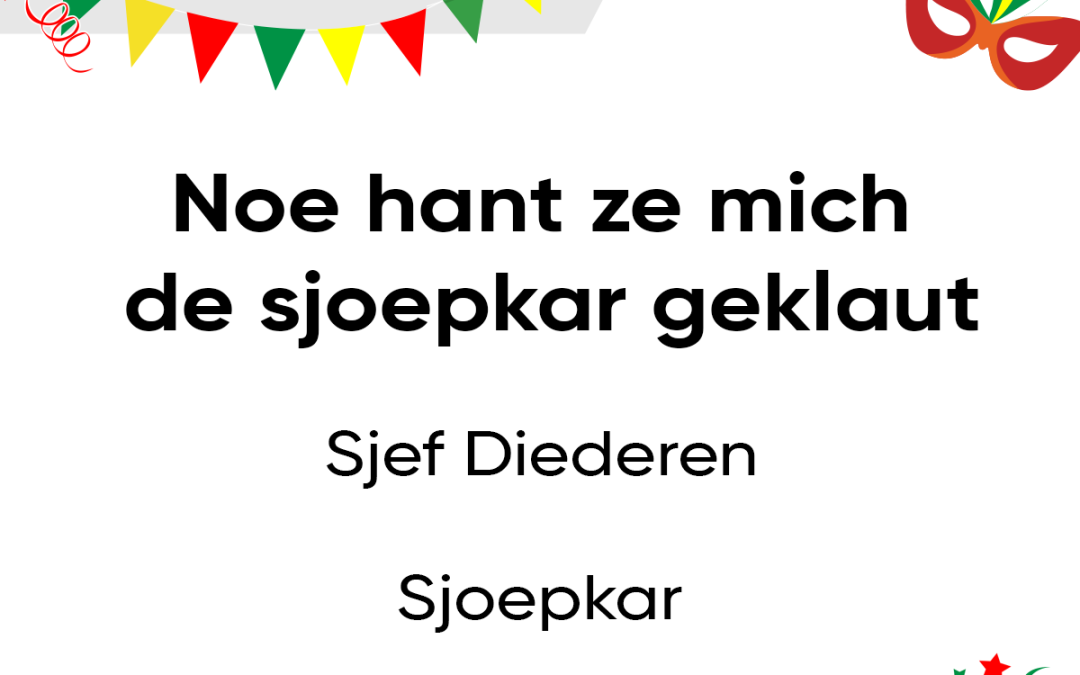 Noe hant ze mich de sjoepkar geklaut