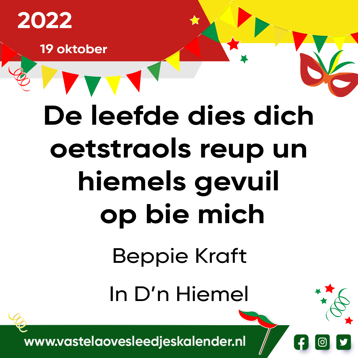 De leefde dies dich oetstraols reup un hiemels gevuil op bie mich