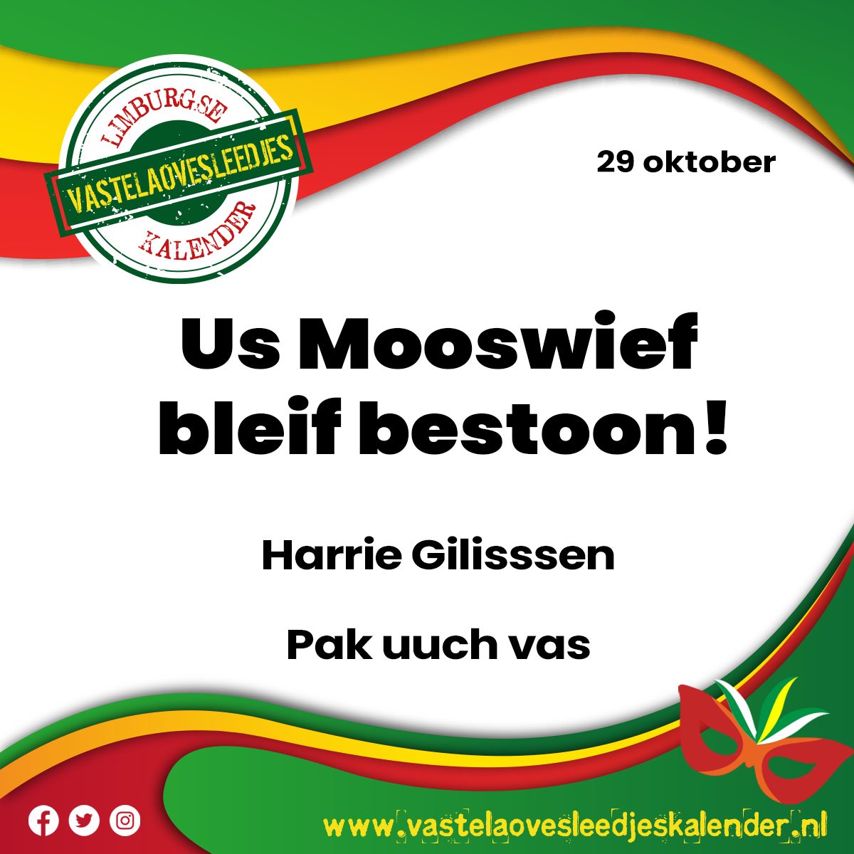 Us Mooswief bleif bestoon!