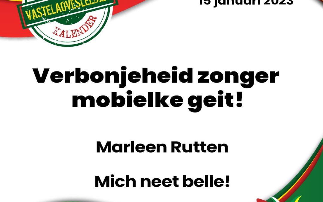Verbonjeheid, zonger mobielke geit!